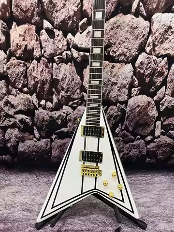 New Factory Customization Electric Guitar Randy Rhoads V Flying White Hot sale