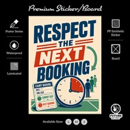 Respect the Next Booking. Sticker Sign Signboard Notice Sport Court Rule Rules Pickleball Badminton 