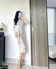 Đầm ôm body đắp vạt sang chảnh A1718