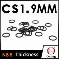 Ouling CS1.9mm Black NBR Nitrile Rubber O-Ring washer Sealing Ring