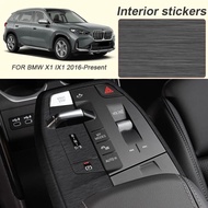 Car Carbon Interior Sticker For BMW X1 IX1 2016-Present LHD Lifting Window Panel Decal Gear Inner Do