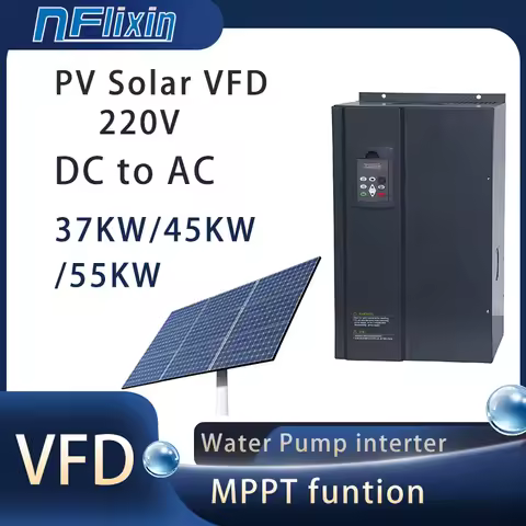 11/15/22/30/37/45/55KW 220v MPPT Multi-Functional Frequency Solar Inverter, DC-AC Drive For water pu