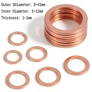 5-50pc M5 M6 M7 M8 M10 M12 M13-M32 Solids Copper Washer Flat Rings Gasket Spacer Washers Fastener Ha