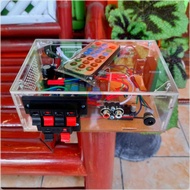 Power Amplifier Mini (Box Acrylic)+Filter Subwoofer Daya