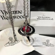 Vivienne Westwood orb 紅色土星項鍊女094