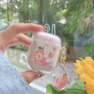 Cute Transparent Anti Drop Earphone Case Bluetooth Headset Case Including Pendant Suitable for i12