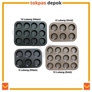 Black Teflon Muffin Pan Cupcake Sponge Cake Mold BG-007