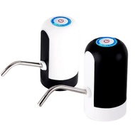 (KFVT) White/Black Water Bottle Pump USB Charging Auto Switch Drinking Dispenser Charging One Click 