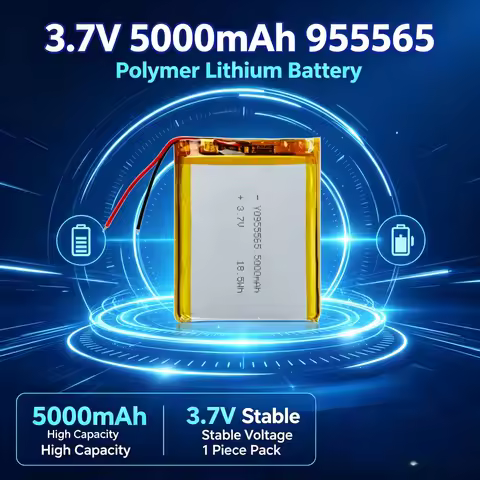 3.7V 5000mAh 955565 Polymer Lithium Battery Lithium Ion Battery For Power Bank GPS 100% Real Capacit