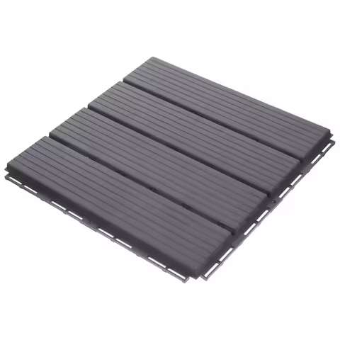 1pc Interlocking Deck Tiles Grey Waterproof Plastic Flooring For Garden Balcony Patio Outdoor Deckin