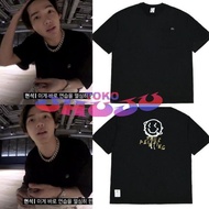 Murah.. Baju T Shirt Treasure Hyunsuk Style Small Smile Painting Half