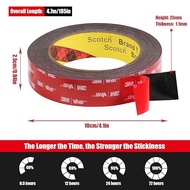 3m5952 Double-Sided Adhesive Black Strong Adhesive Die-Cut Waterproof High-Viscosity Car Professiona