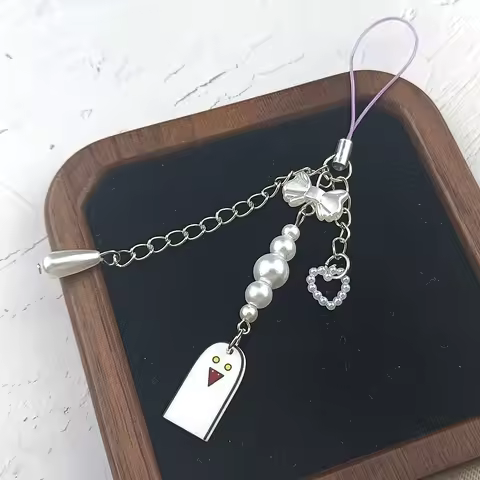 Anime Lightsaber Manwha BL Boy's Love Y2K Cute Ghost Pendant Earrings Key Chain Phone Ornament Schoo