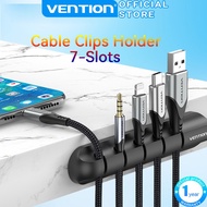 Vention Cable Clips Holder Management Clips 3-Slots 5-Slots 7-Slots Silicone Cable Organizer