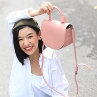 Semi circle cross body handbag or shoulder bag