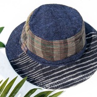 手工編織棉麻帽 編織帽 漁夫帽 遮陽帽 手編草帽 登山帽-日本民族