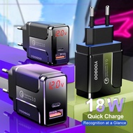 Kepala Charger Smart Quick Charger Qc3.0 Type-C+Usb 18W Pd 3A Iphone