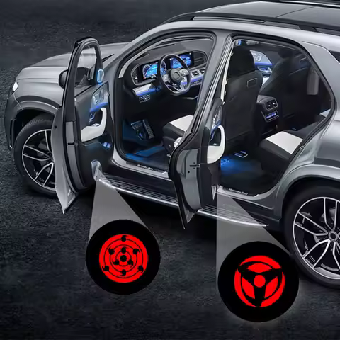 2pcs Naruto Akatsuki Car Door Welcome Light Anime LED Laser Projector Lamp Sharingan Door Projection