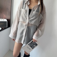 Time Traveler Fake Two-Piece Shirt/Transparent Shirt/Long Shirt