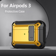 Armor Switch Cover Earphone Case For Airpods 3 2021 Case Genuine Protective Cover For  Airpods 3 Case Air pods 3 Key Hook