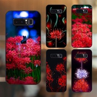 Samsung Note 8 Case With Black Border Printed Belgian Flower Pattern Da La