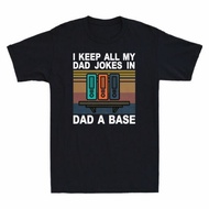 I Keep All My Dad Jokes In Dad A Base Funny Dad Jokes  Vintage Men's T-Shirt