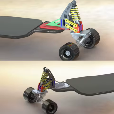 4-Wheel Electric Skateboard Damping Truck Spring Shock Absorber Mount Suspension Bracket for Longboa