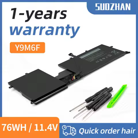 SUOZHAN Y9M6F 08K84Y Laptop Battery For DELL Alienware M15 M17 R2 P41E P87F ALW15M C7XD9 R4958W P41E