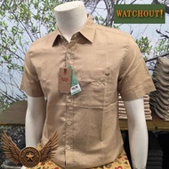 KEMEJA WATCHOUT CASUAL short sleeve shirt WS514690006 BEIGE BEIGE BEIGE