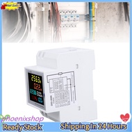 Phoenixshop Hamwesh Single Phase Energy Meter 0-100A 0-30000W Color Display