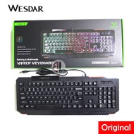 Official Wesdar MK4 Multimedia Led RGB Light Gaming Keyboard 104 Buttons For PC desktop /  Laptop