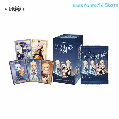 Genshin Cards MiHoYo Original Genshin Impact "Streamlight Chronicles" Series Collectible Cards Ornam