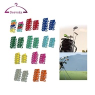 [deevoka] 9Pcs Golf Iron Covers Set Golf Club Headcovers Gift Shaft Protector with Number Tags Prote