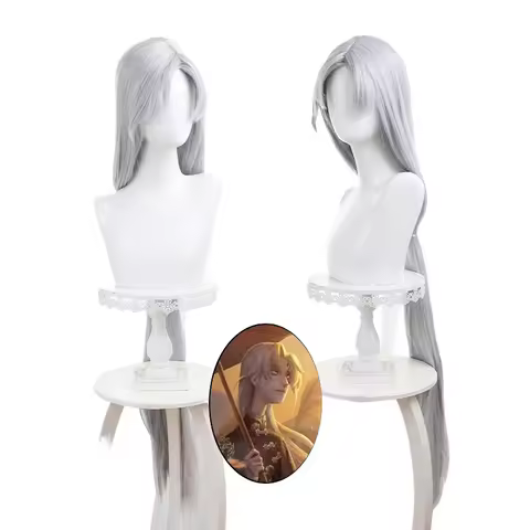 Game Identity Ⅴ Cos White Guard Wu Chang Anime Stage Role-playing Accessories 120cm Silver Long Hair