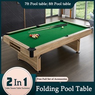 8FT Folding Pool Table, No Installation Required, Free Full Set of Accessories