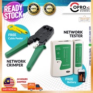 Network Crimper,Cable Stripper Cutter - RJ11 RJ12 RJ45 Connector Crimper Pliers Cable Tester