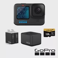 【GoPro】HERO 11 大滿足套組 (HERO11單機+Enduro雙座充+雙電池+128G記憶卡) 正成公司貨