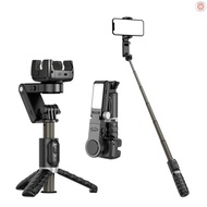 Andoer Q18 360°Rotatable Multi-function Gimbal Stabilizer Remote Control Stabilizer with 27.5in Extension Rod Built-in Beauty Fill Light Aluminum Alloy Face Sma  G&amp;M-2.20