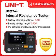 UT677A ทดสอบความต้านทานภายในของแบตเตอรี่ UN- T + 3Ω 70V เครื่องวัดความต้านทานยานยนต์แรงดันไฟฟ้าแม่นย