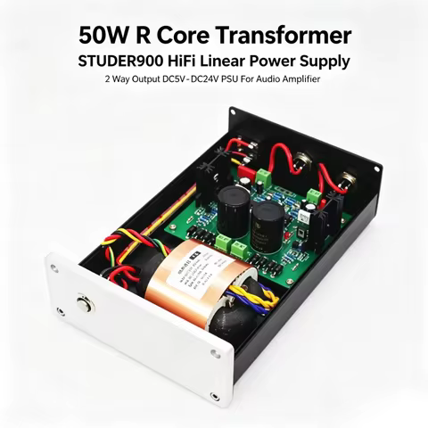50W R Core Transformer STUDER900 HiFi Linear Power Supply 2 Way Output DC5V-DC24V PSU For Audio Ampl