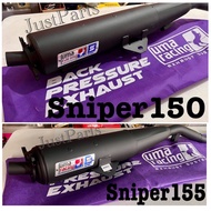 ✶﹍❒UMA RACING BACKPRESSURE MUFFLER EXHAUST PIPE V2 SNIPER KING 150 / 155