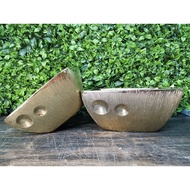 GOLD COLOUR CERAMIC POT (4602)