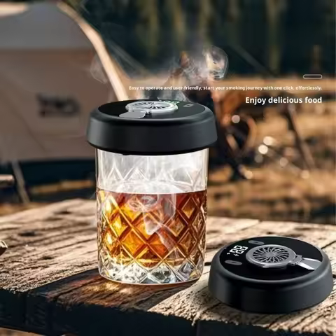 Whiskey Cocktail Smoke Infuser Electric Champagne Smoke Kit with 6 Wood ChipsSmoker Kit Customized G