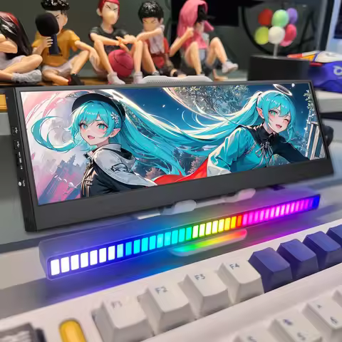 Wisecoco 14 Inch Widescreen Stretched Bar Monitor 3840x1100 4K IPS LCD Monitor Aida64 Raspberry Pi W