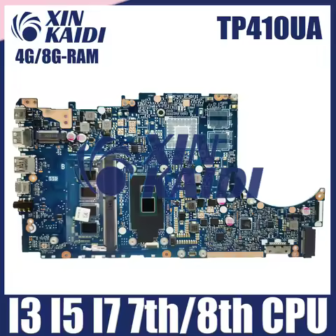 TP410UA Notebook Mainboard For ASUS TP410U TP410UR TP410UF Q405UA Q405U Laptop Motherboard CPU i3 i5