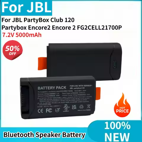 High Quality Speaker Battery Type-C interface 7.2V 5000mAh For JBL PartyBox Club 120 and Partybox En