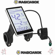 MAGICIANOK Electric Bike LCD Meter, 5 Pin 24V 36V 48V 60V Electric Bicycle LCD Display, Durable LCD 
