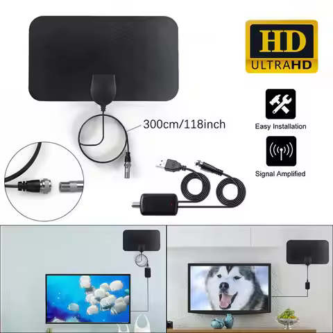 3000 Miles Long Range Digital TV Antenna, Free 4K Digital Channels W/Amplifier