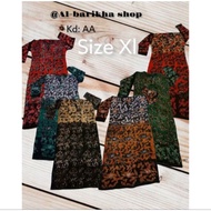 BEST SELLER =>DASTER BATIK TUBAN LENGAN PANJANG DRESS BATIK KAIN KAOS WANITA
