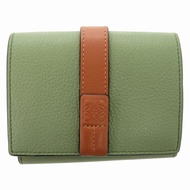 Loewe Anagram 小號錢包 ec23393 小牛皮 綠色三折錢包 1228 [二手] LOEWE